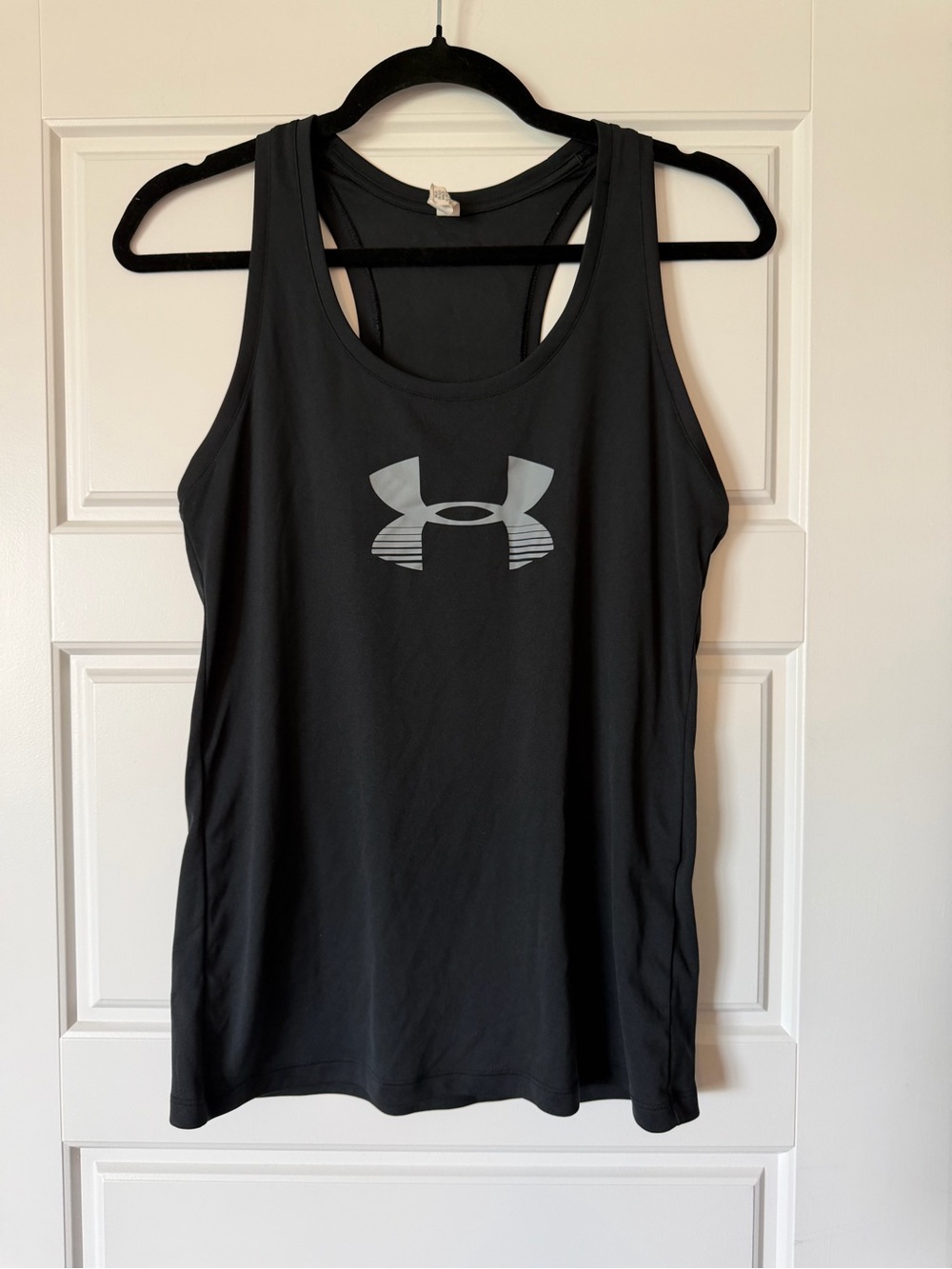Under Armour Black Women's Racerback Tank with Reflective Logo
